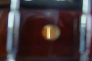 looking inside the Violin through the endpin hole