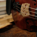 7/8 size beautiful Violin with Fleur de Lils Painting