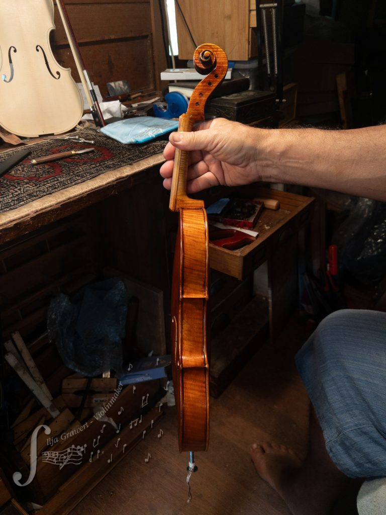 The left hand studio violin update No. 1 Ilja Grawert & Son Violinmakers
