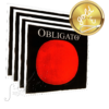 Obligato Set 4/4 Violin Strings (gold E, loop end) freight free Obligato violin strings loop gold E